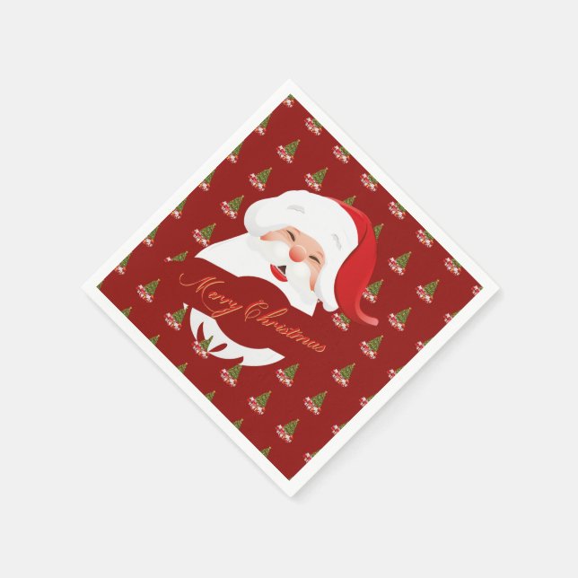 Père Noël amusant - serviettes en papier (Coin)