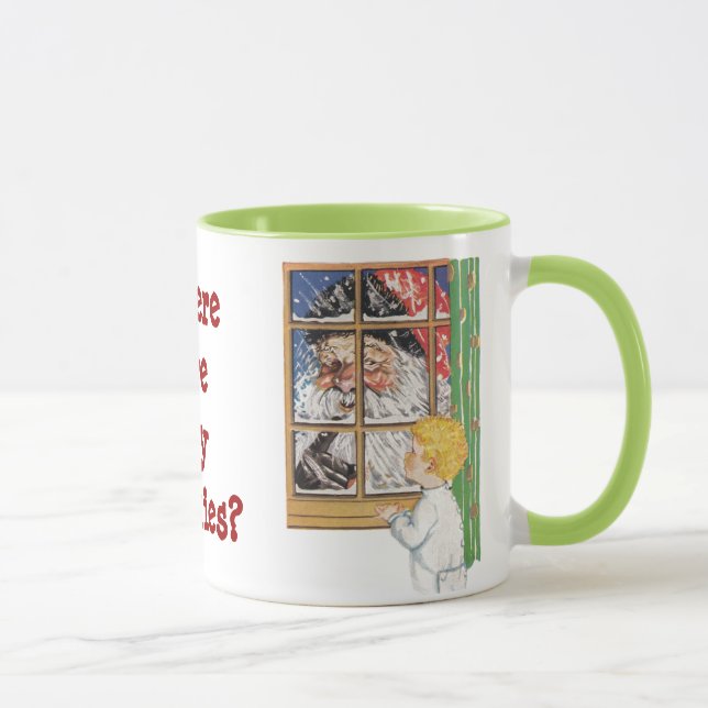 Père Noël antique remuant sa tasse de doigt (Droite)