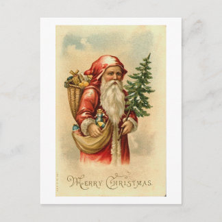 Père Noël, Arbre et Jouets Joyeux Noël Carte