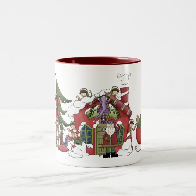 Père Noël Atelier de vacances Mug (Centre)