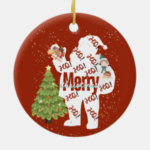 Père Noël avec cadeaux Ornements de Noël