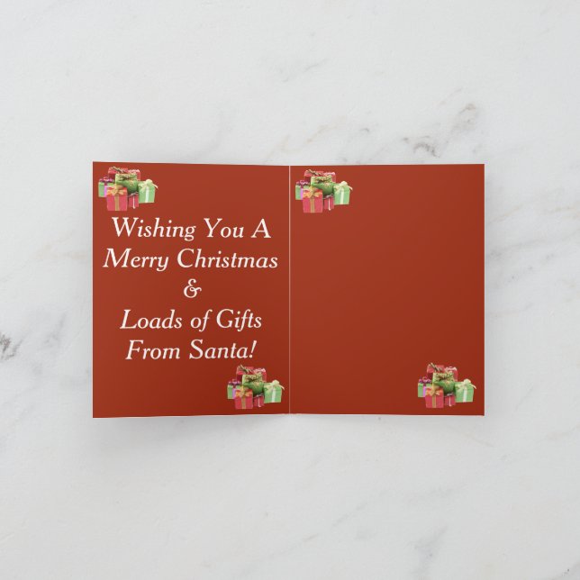 Père Noël Avec Cartes Cadeaux Cartes Pliées (Intérieur)