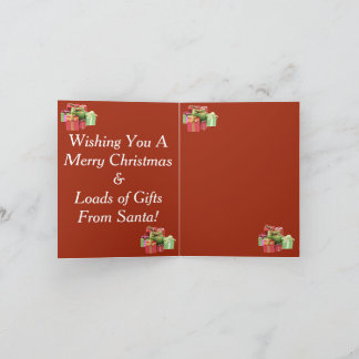 Père Noël Avec Cartes Cadeaux Cartes Pliées