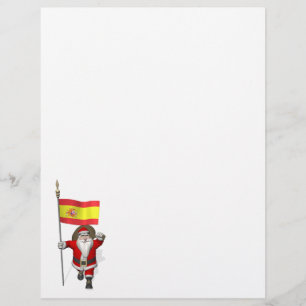 Père Noël avec l'enseigne d'Espagne