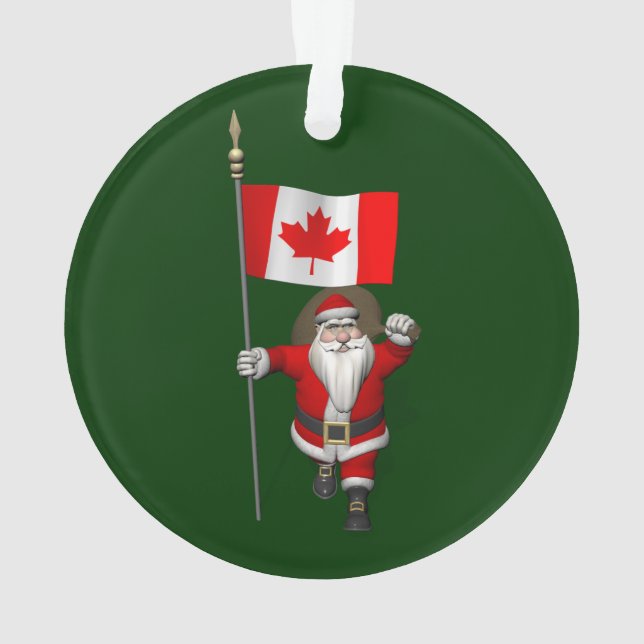 Père Noël avec l'enseigne du Canada (dos)