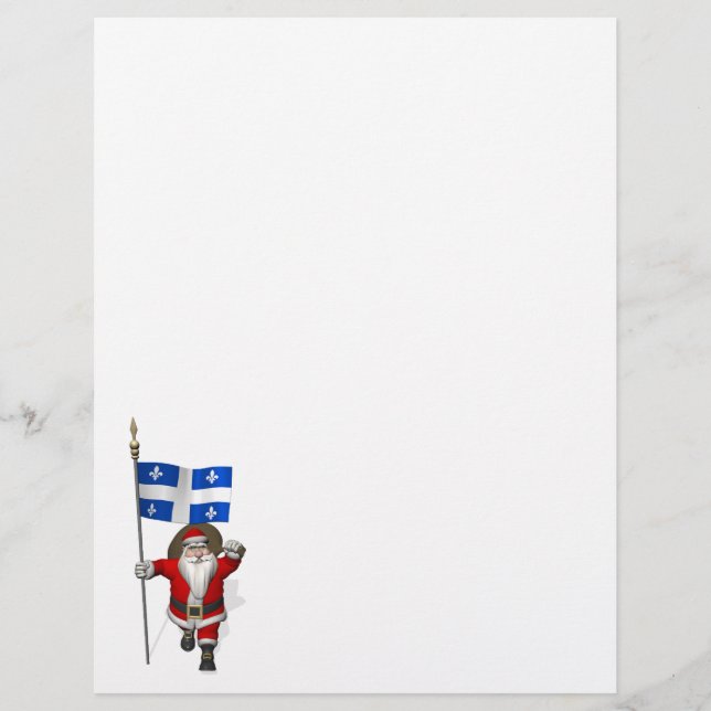 Père Noël avec l'enseigne du Québec CDN (Devant)