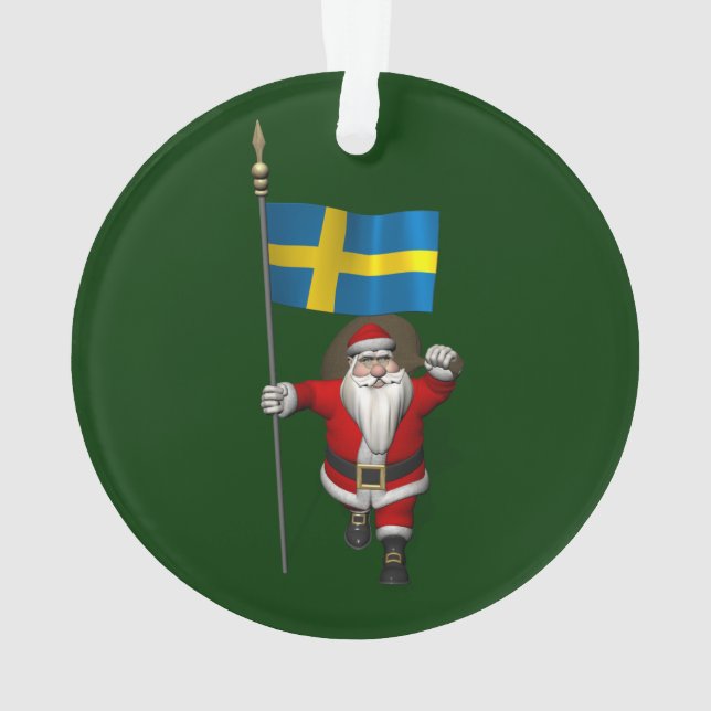 Père Noël Avec L'Ensigne De Suède (dos)