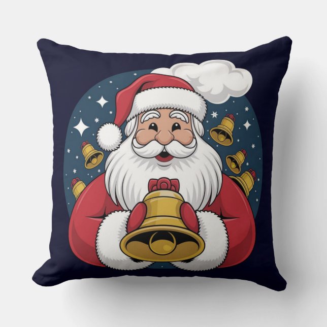 Père Noël avec oreiller de Noël à cloches (Recto)