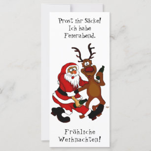 Père Noël avec orignal - Joyeux Noël