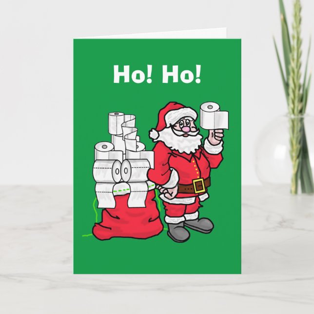 Père Noël avec sac de la carte de Noël TP (Devant)