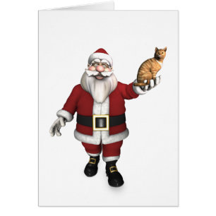 Père Noël Avec Tabby Rouge