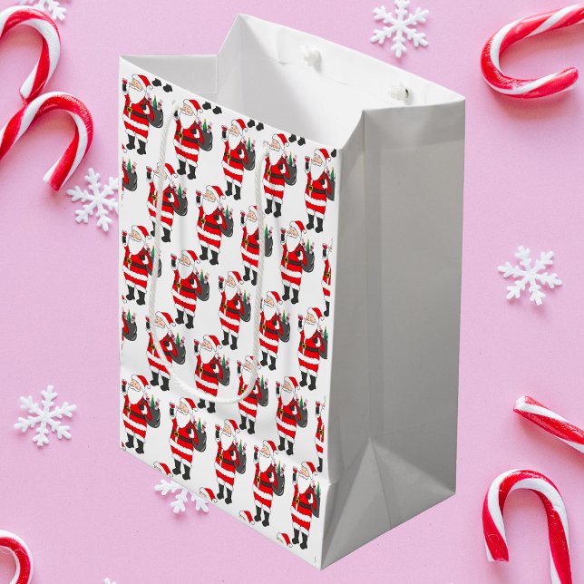 Père Noël Avec Vin Rouge Verre & Vin Sac Noël (Créateur téléchargé)