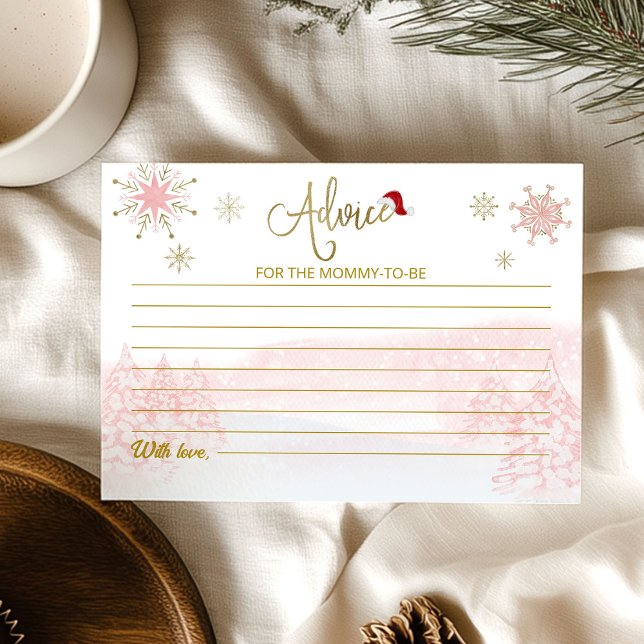 Père Noël Baby Budget Baby shower Cartes de consei (Créateur téléchargé)