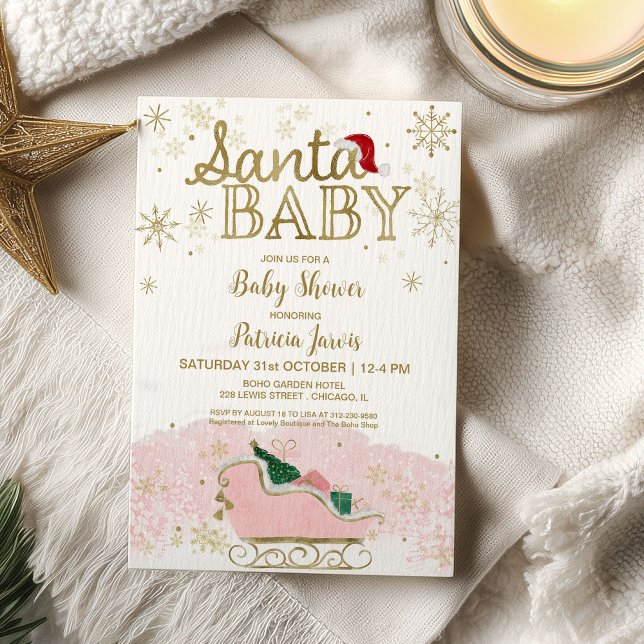 Père Noël Baby Christmas Budget Baby shower Invita (Créateur téléchargé)