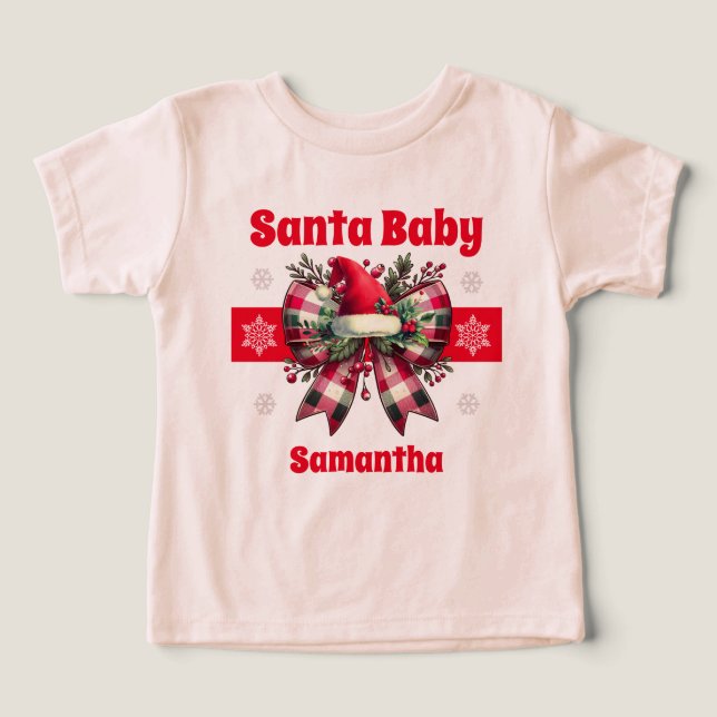 Père Noël Baby Christmas Coquette Bow (Design Recto)
