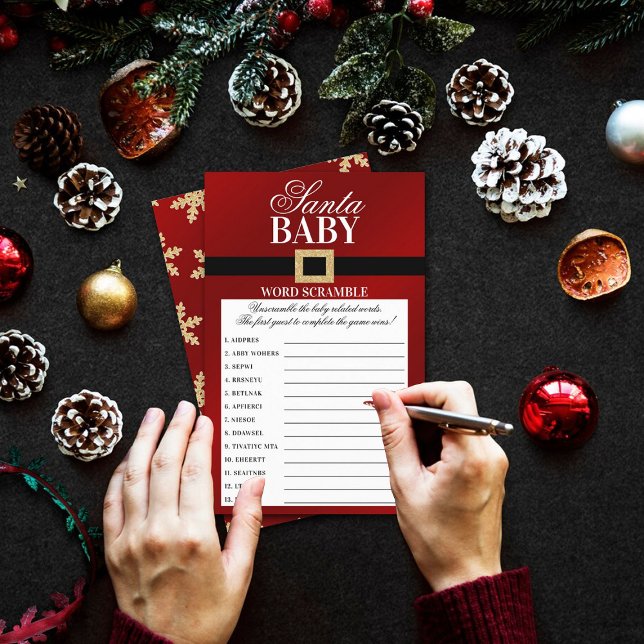 Père Noël Baby | Jeu de mots de Baby shower de Noë (Créateur téléchargé)