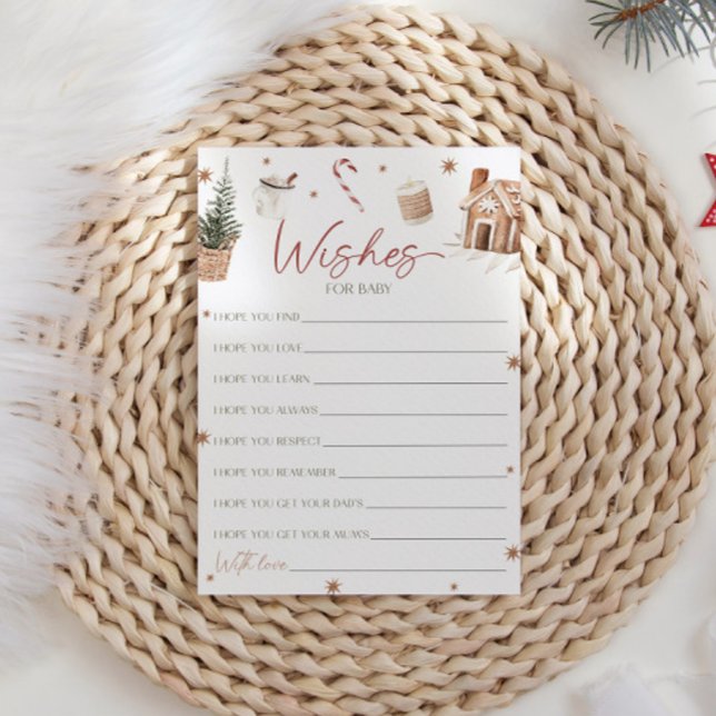 Père Noël Baby shower veut la carte bébé (Créateur téléchargé)