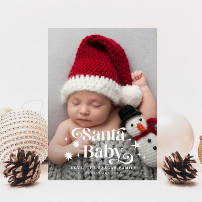 Père Noël Baby Stars Faire-part de naissance de No (Créateur téléchargé)