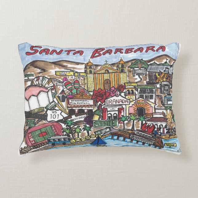 Père Noël Barbara Carte Coussin Accent (Devant)
