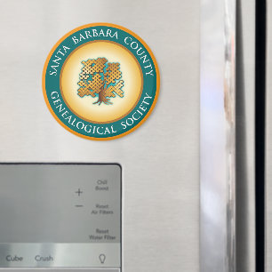 Père Noël Barbara Genealogical Society Magnet