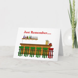 père Noël Barre Tabouret amusant Carte de Noël