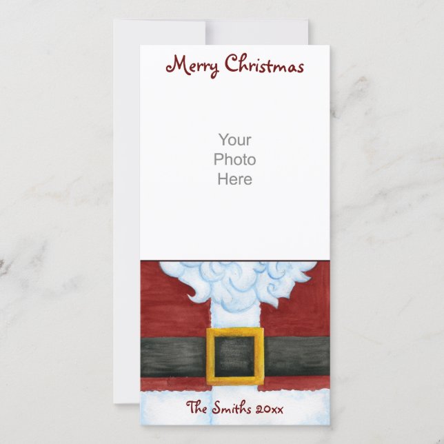 Père Noël Belly Carte photo (Devant)