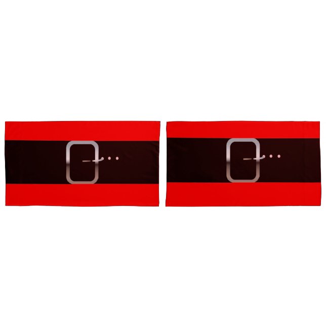 Père Noël Belly paire de taies d'oreiller, roi (devant-Set)