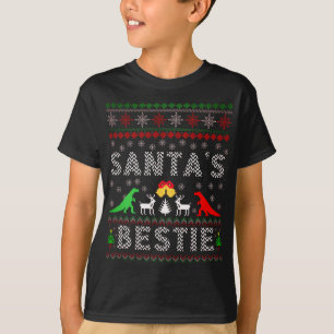 Père Noël Bestie Dino hiver Noël laide Sweat