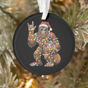 Père Noël Bigfoot lumières de Noël Rock amusant