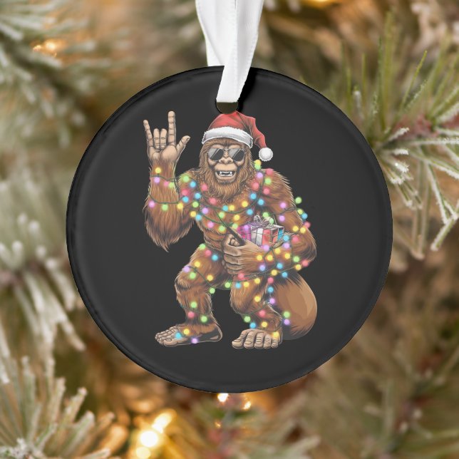 Père Noël Bigfoot lumières de Noël Rock amusant (Arbre)