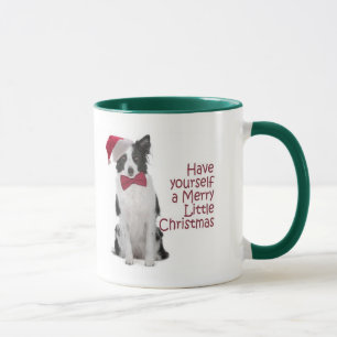 Père Noël Border Collie Christmas Mug