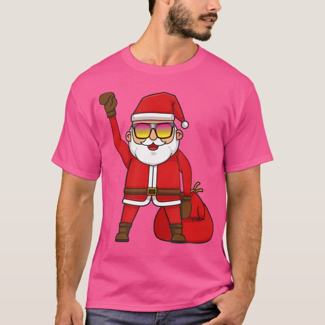 Père Noël Boxe Noël Tshirt Boxer Boxer Lover X (Devant)
