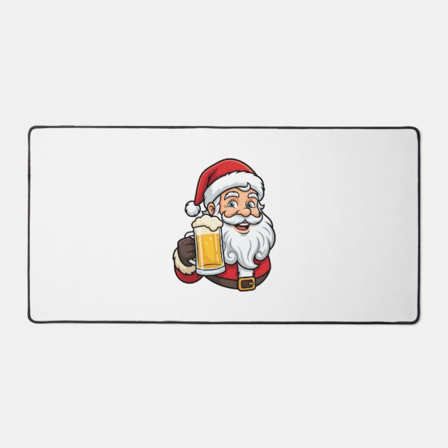 Père Noël buvant de la bière Graphique de Noël (Recto)