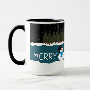 Père Noël Cadeau À Snowman Joyeux Noël Mug