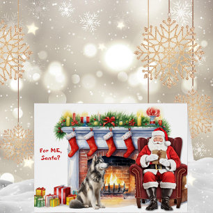 Père Noël Cadeau Alaskan Malamute Dog Holiday