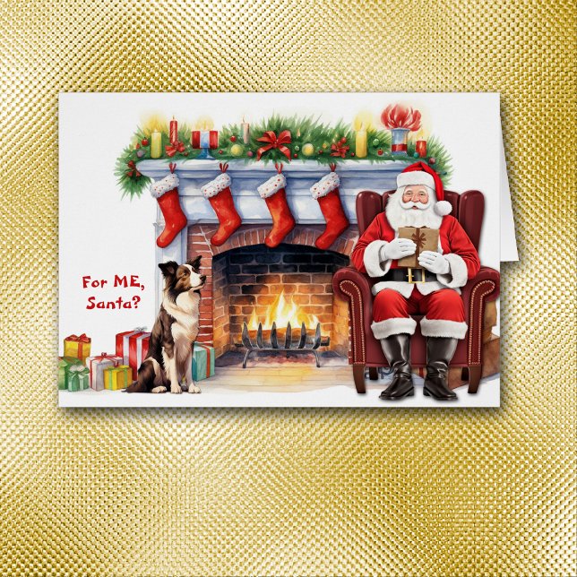 Père Noël Cadeau Bordure Collie Chien Noël (Créateur téléchargé)