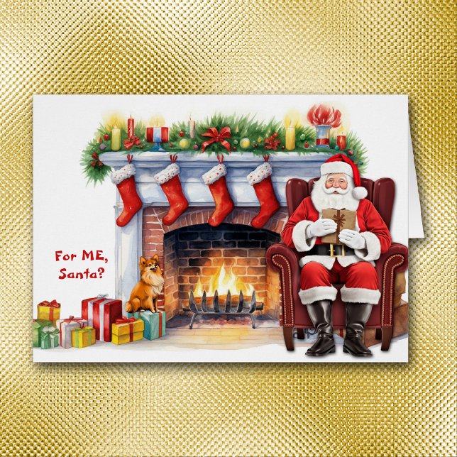 Père Noël Cadeau Pomeranian Chien Noël (Créateur téléchargé)