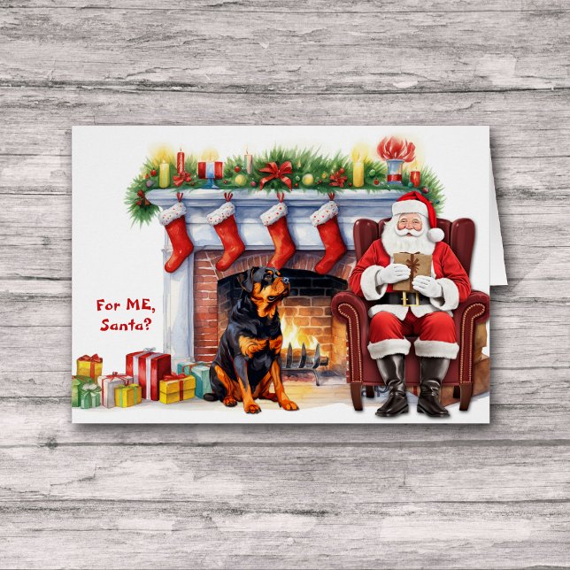 Père Noël cadeau Rottweiler Chien Noël (Créateur téléchargé)