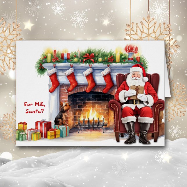 Père Noël Cadeau Yorkshire Terrier Chien Noël (Créateur téléchargé)