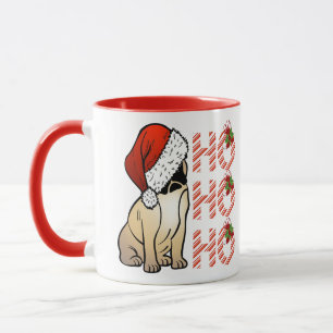 Père Noël Carlin Mug Cute Dog à Santa Hat Hot Coca