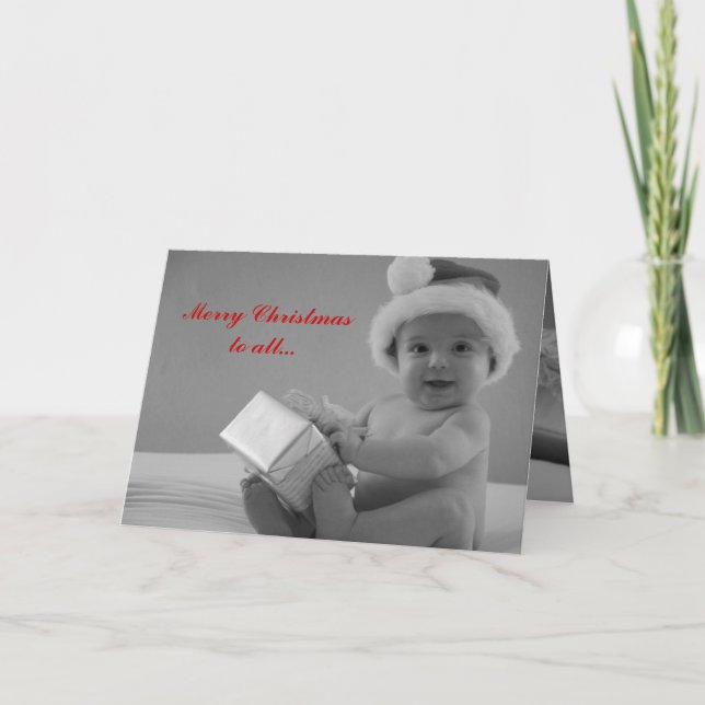 Père Noël Carte de Noël pour bébé actuelle (Devant)