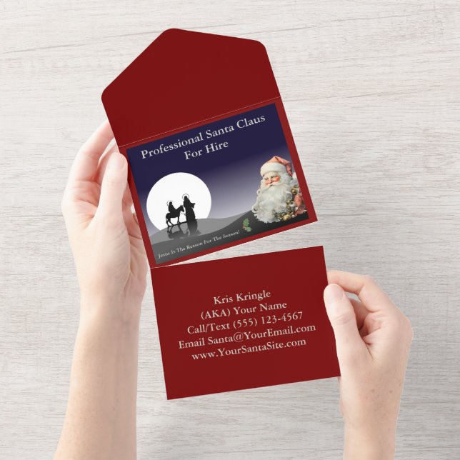 Père Noël Carte de visite Mailer (Déchirure)