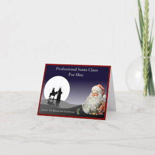 Père Noël Carte de visite Merci