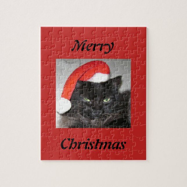 Père Noël Cat Christmas Puzzle (Vertical)