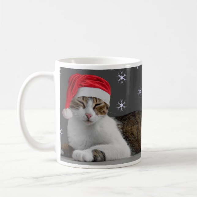 Père Noël Cat Mug (Gauche)