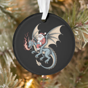 Père Noël chevauchant un dragon Noël cracheur de f