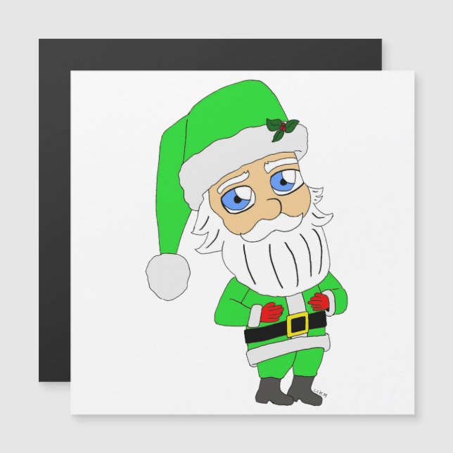 Père Noël chibi en costume vert (Devant / Derrière)