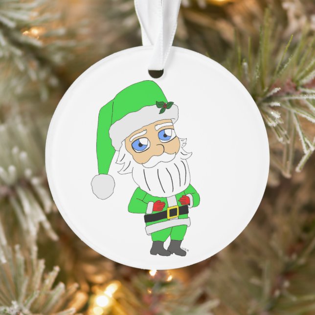 Père Noël chibi en costume vert (Arbre)