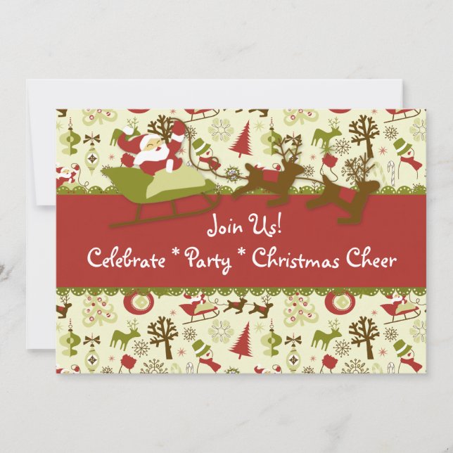 Père Noël Christmas Cheer Invitation (Devant)