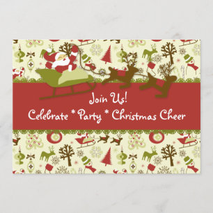 Père Noël Christmas Cheer Invitation